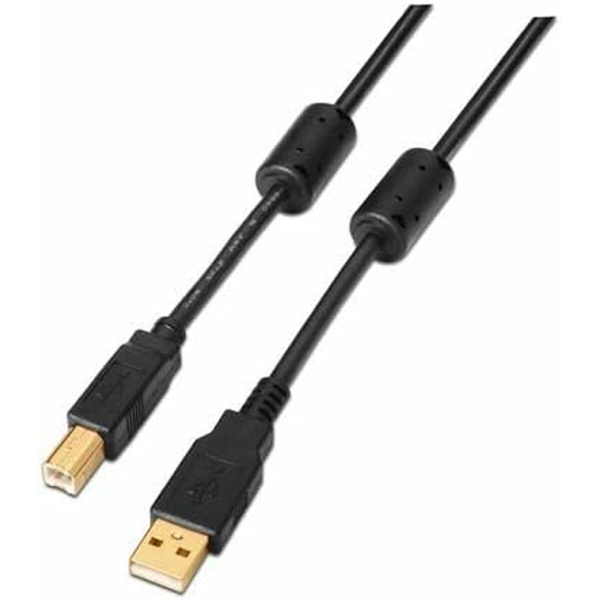 USB 2.0 A - USB B kaapeli NANOCABLE 10.01.1205 Musta 5 m